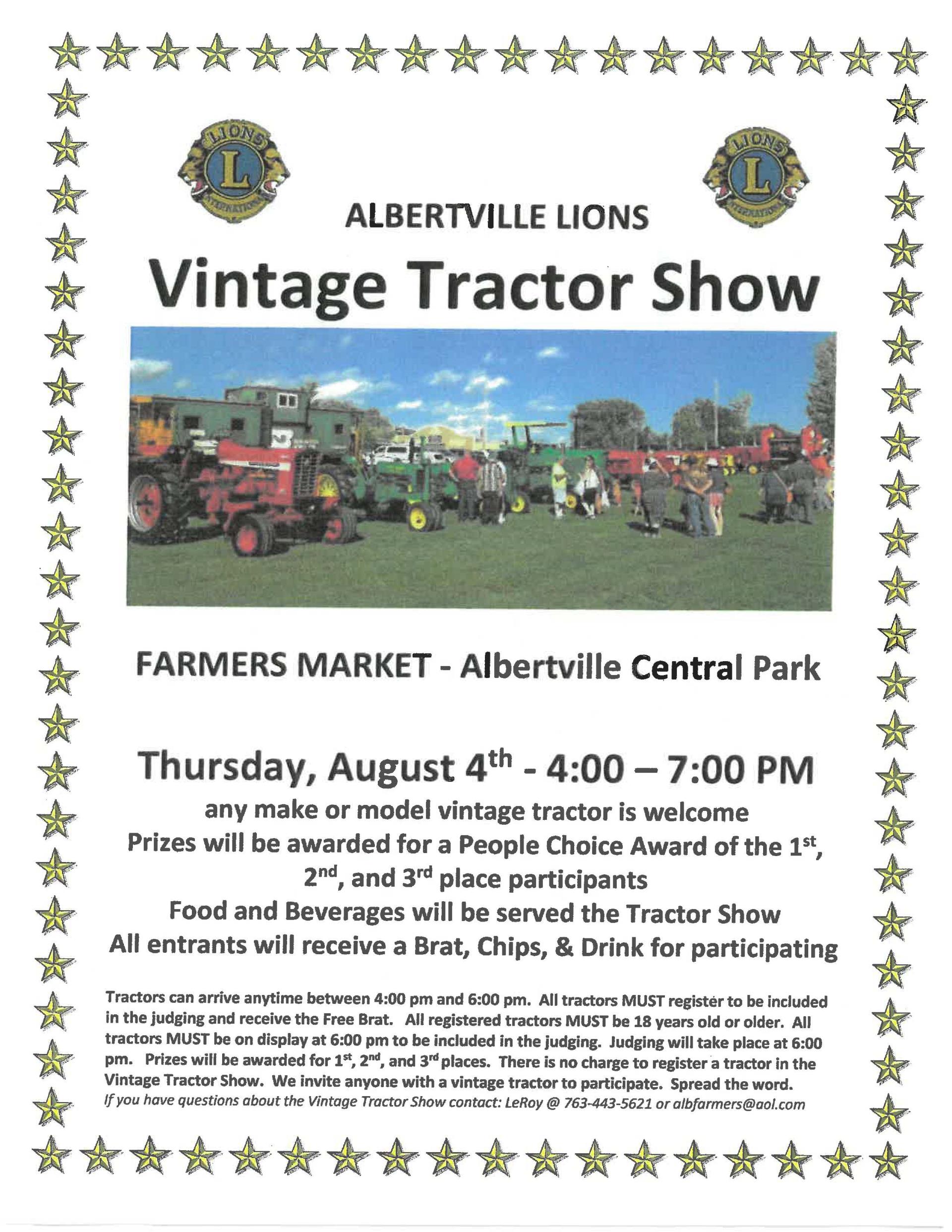 Vintage Tractor Show flyer - 08.04.22