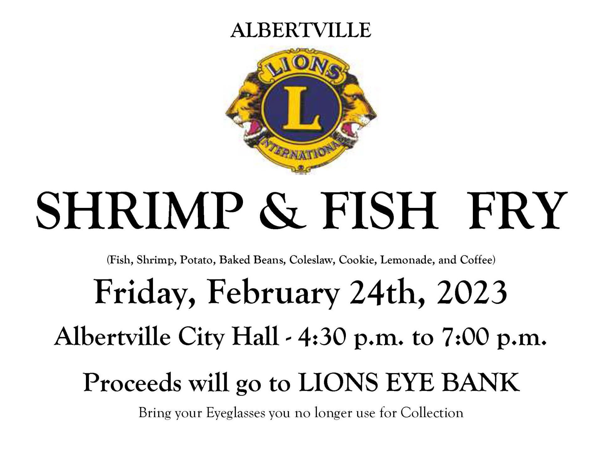 2023 Shrimp  fish fry flyer - Image