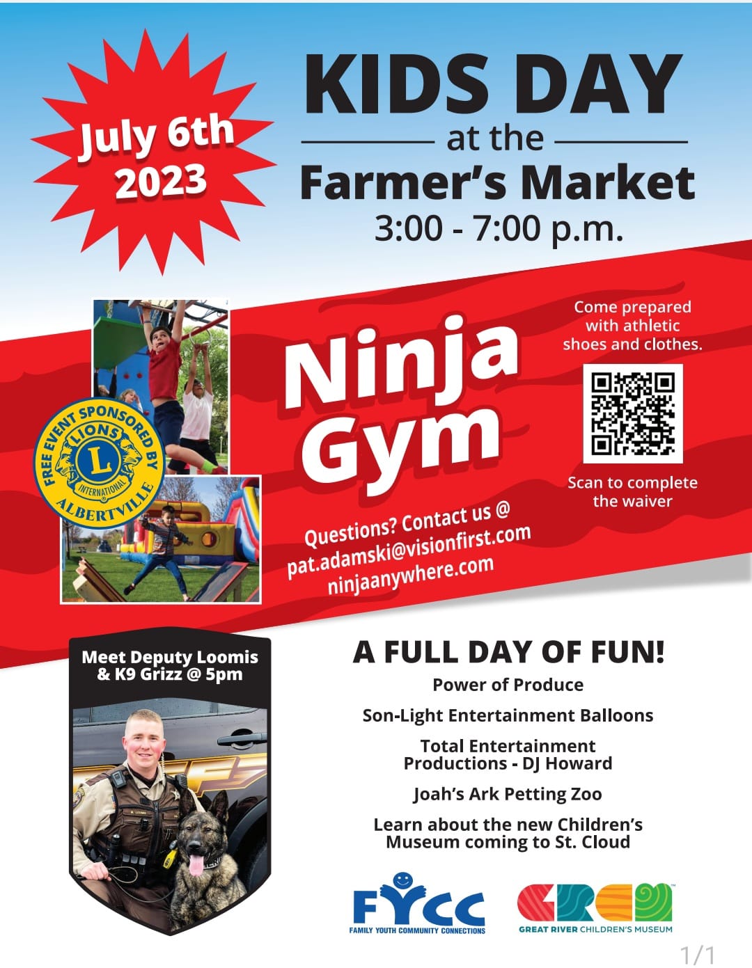 2023 Kids Day at Farmers market - Flyer