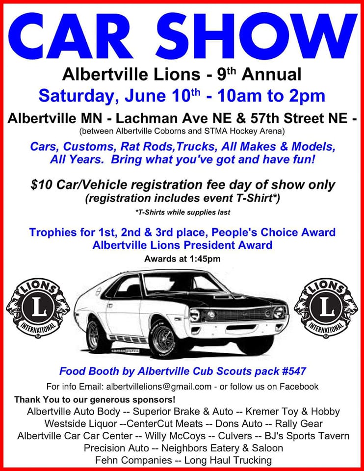 2023-06-10 Lions Car Show flyer