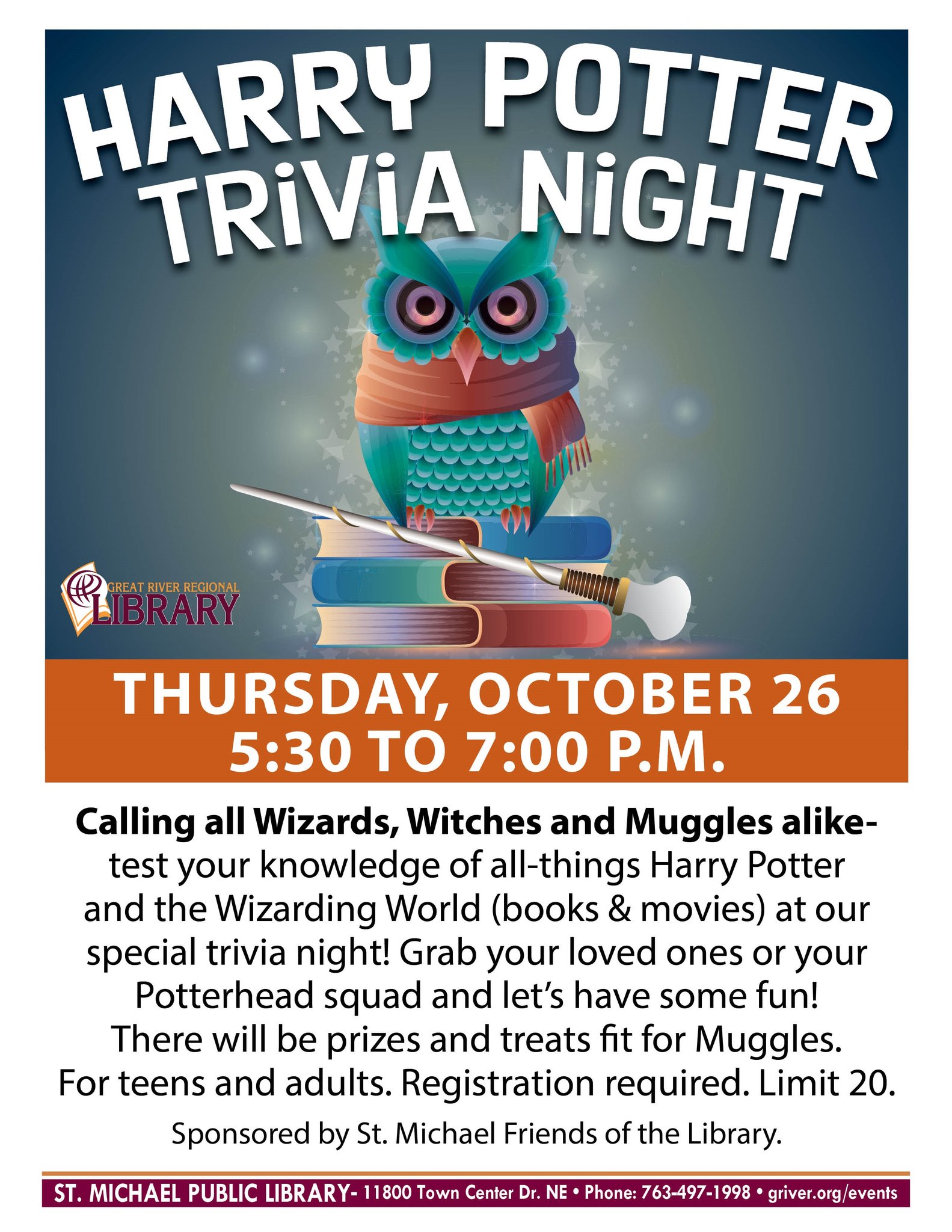 Library Harry Potter - flyer