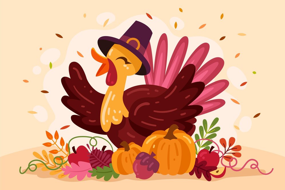 thanksgiving-background-with-happy-turkey