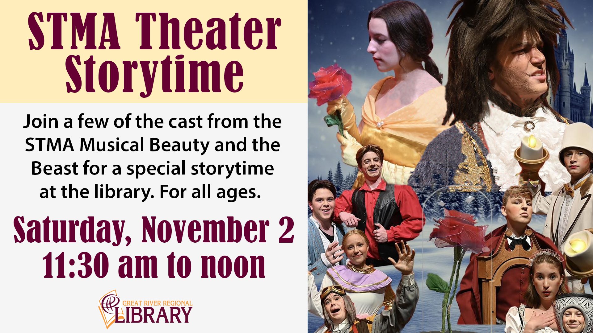 STMA theater storytime - flyer